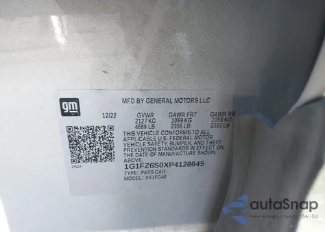 2023 Chevrolet Bolt Euv Fwd Premier из США, поврежденный, VIN 1G1FZ6S0XP4128645